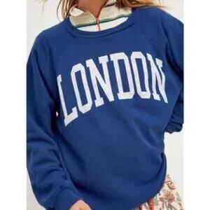 Free People Classic Crew Sweatshirt in Blue London